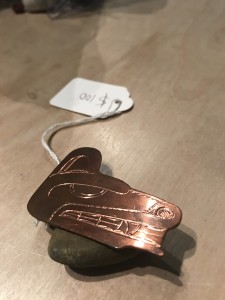 Copper bear pendant. $100
